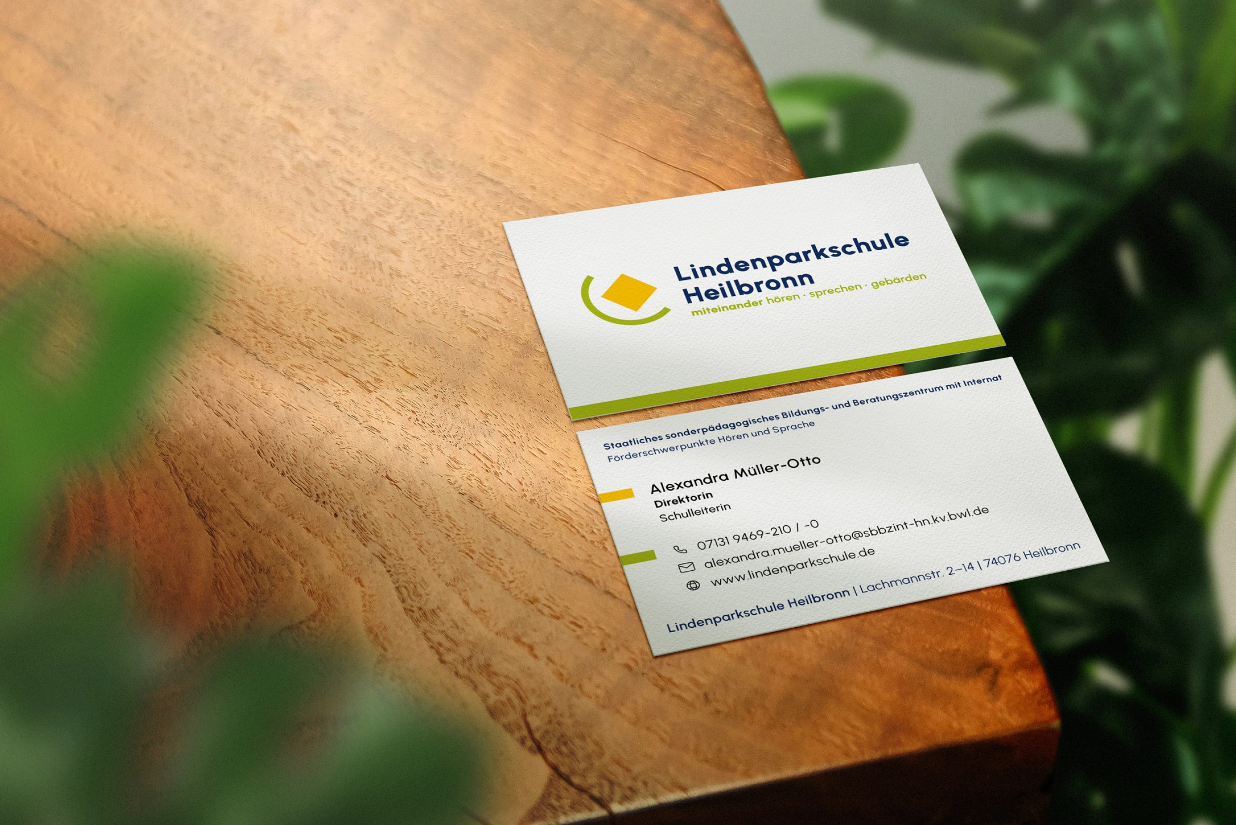 Visitenkarte, Design, Corporate Design, Heilbronn, Lindenparkschule